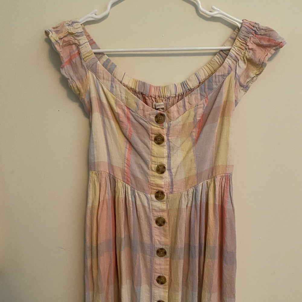 Off the shoulder plaid urban mini dress